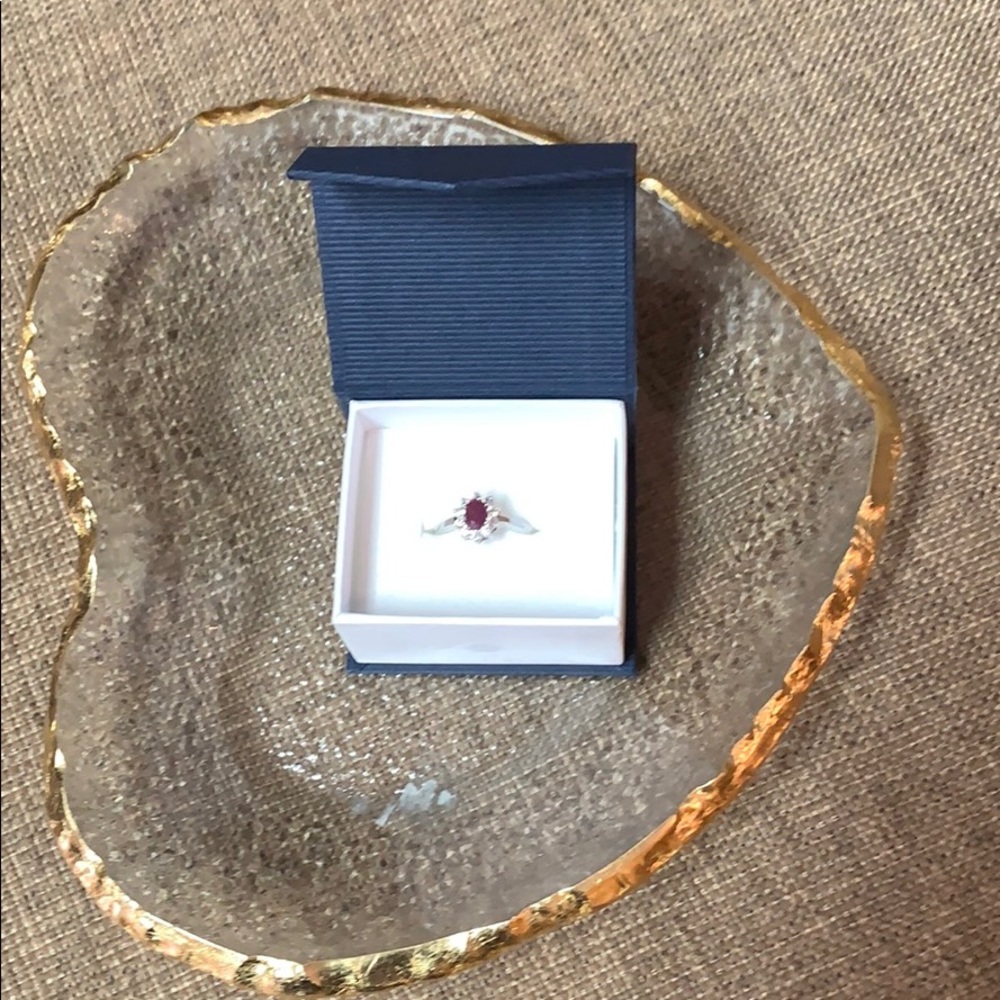 Genuine ruby dinner ring